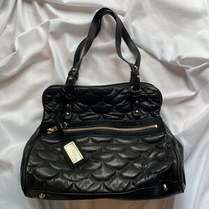 Badgley Mischka Black Quilted Shoulder Bag